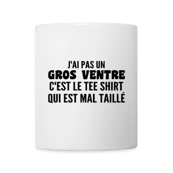 Gros ventre tee shirt | cadeau droles - Mug blanc - blanc - Devant