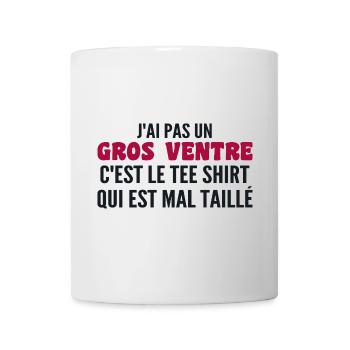 Gros ventre tee shirt | cadeau droles - Mug blanc - blanc - Devant