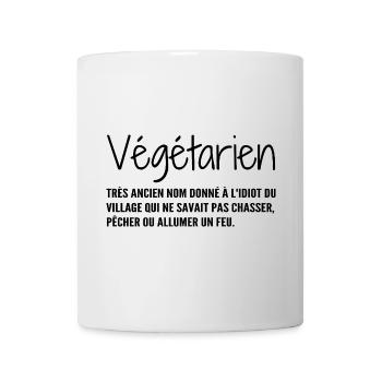 Définition Végétarien Humour - Mug blanc - blanc - Devant