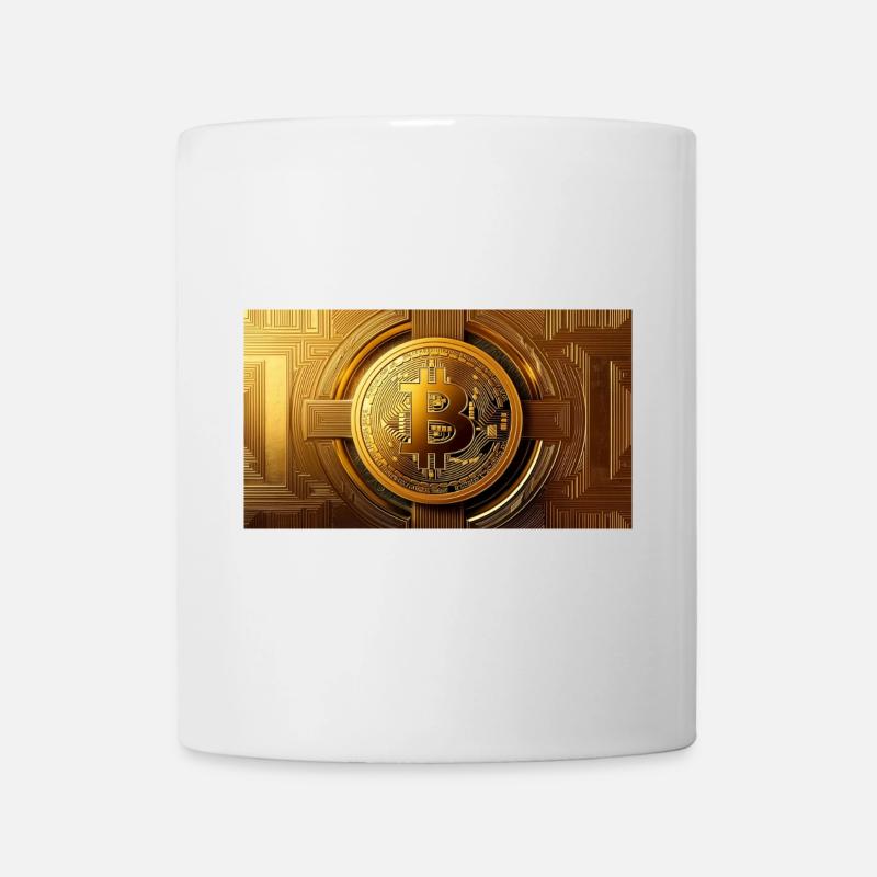 Bitcoin Gold Münze Muster - Tasse - Weiß