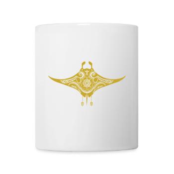 Tribal Maori Polynesian Stingray Matau Manta Ray - Mug - white - Front