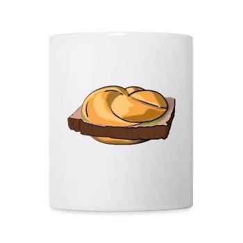 Leberkässemmel avec un supplément de style. - Mug blanc - blanc - Devant