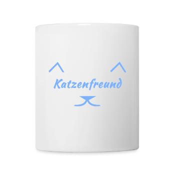 Katzenfreund V2, closing, Typographie - Tasse - Weiß - Vorne