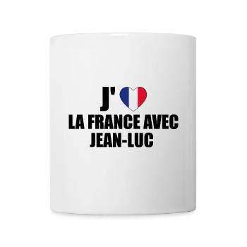j'aime la France avec Jean Luc - Mug blanc - blanc - Devant