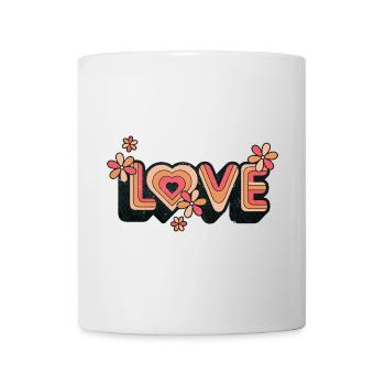 Retro Heart Love Design für Freizeitkleidung - Tasse - Weiß - Vorne