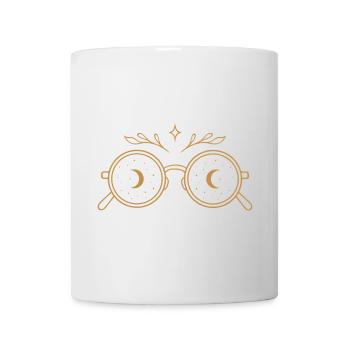 Witchy Brille mit Monden - Mittsommer Vibes - Tasse - Weiß - Vorne