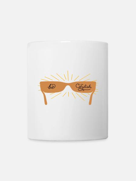 be stylish mit einer Sonnenbrille - Tasse - Weiß
