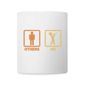 Trompeter Strichmännchen - Tasse - Weiß - Vorne