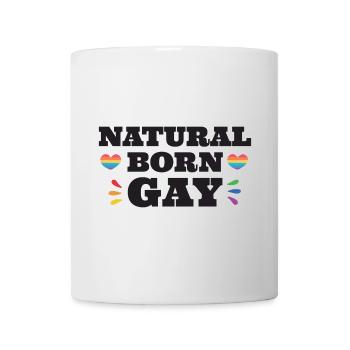 LGBTQ Pride Month - Natural Born Gay - Mug - white - Front