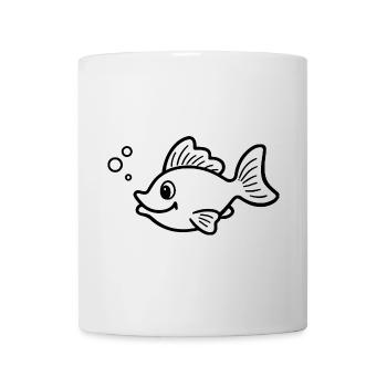 Little Fish – Cute Cartoon Drawing - Mug - white - Front