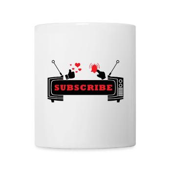 Herz und Glocke Abonnieren Icon Design - Tasse - Weiß - Vorne