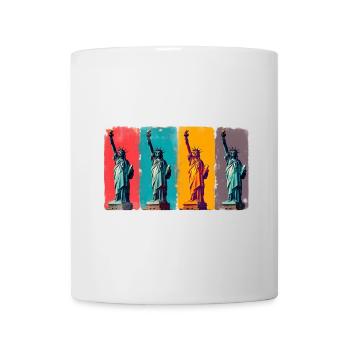 Statue de la Liberté États-Unis Pop Art Patriotique Warhol - Mug blanc - blanc - Devant