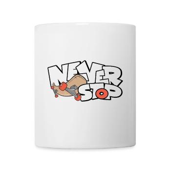 Unaufhörlicher Skateboard Druck - Tasse - Weiß - Vorne