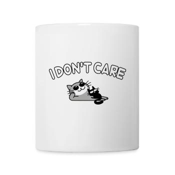 Katzen Spruch es ist mir egal - Tasse - Weiß - Vorne