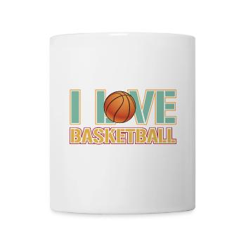 Ich liebe Basketball - Tasse - Weiß - Vorne