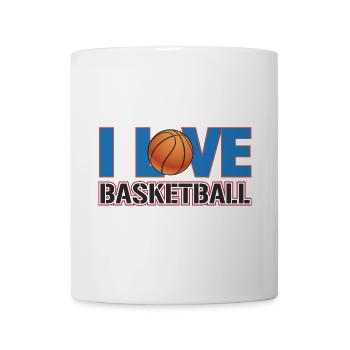 Ich liebe Basketball - Tasse - Weiß - Vorne