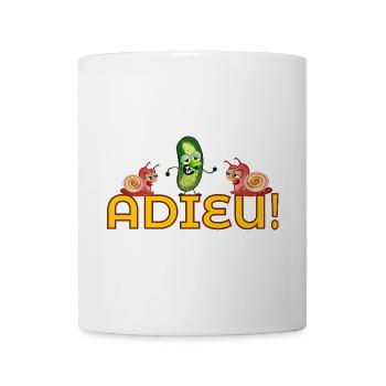 Fête d'adieu Escargots Cornichons Concombre - Mug blanc - blanc - Devant