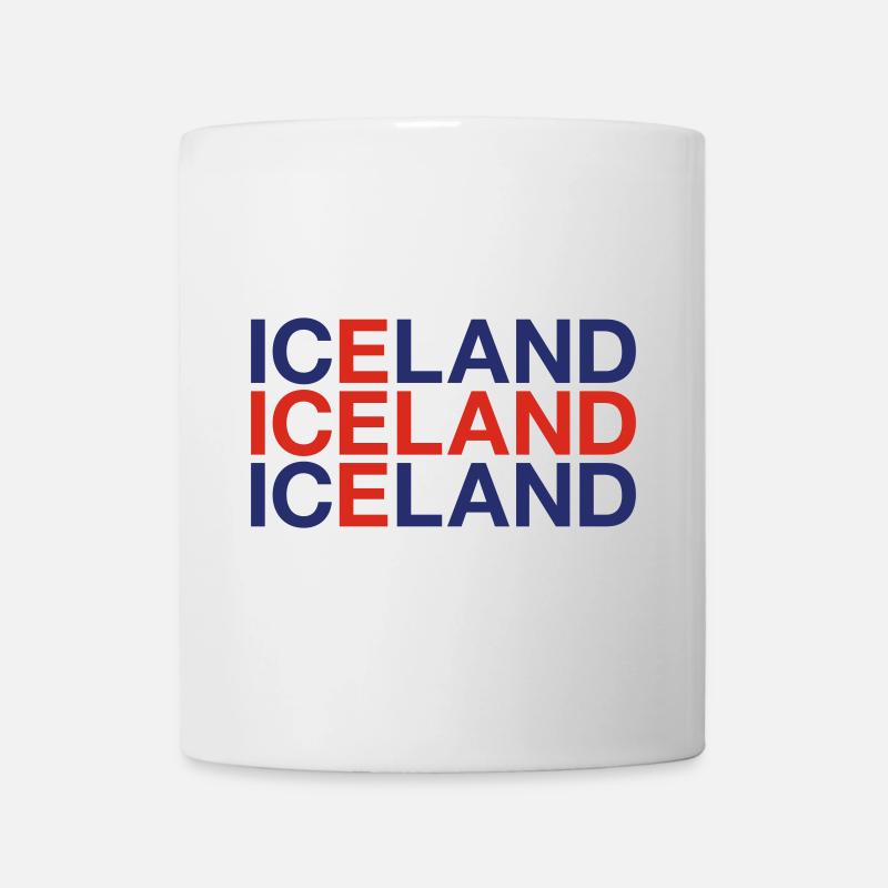 ISLAND Iceland Flagge - Tasse - Weiß