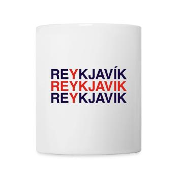 REYKJAVIK Iceland Island Flagge - Tasse - Weiß - Vorne