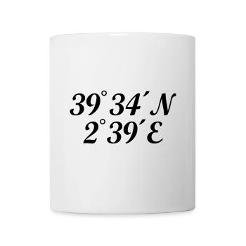 Palma de Mallorca Koordinaten - Tasse - Weiß - Vorne