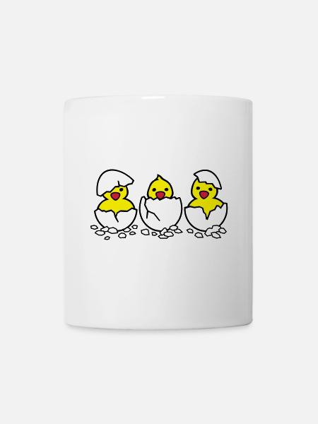 Drei aus dem Ei (c) - Mug blanc - blanc