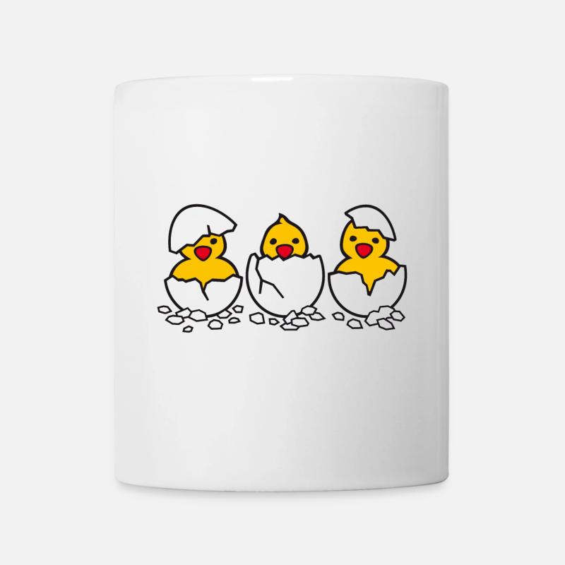 Drei aus dem Ei (d) - Mug - white