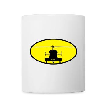 Hubschrauber Logo - Tasse - Weiß - Vorne