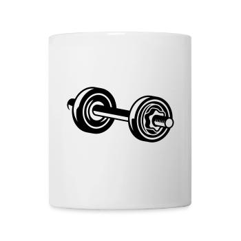 Hantel - Tasse - Weiß - Vorne