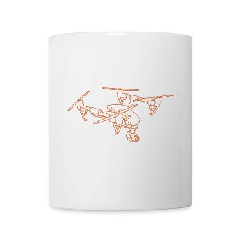 Drohne - Tasse - Weiß - Vorne