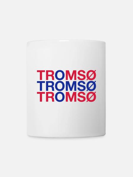 TROMSO Norvège Norvège Norvège Drapeau norvégien - Mug blanc - blanc
