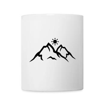 Berge Sonne wandern Bergspitze Gebirge Alpin - Tasse - Weiß - Vorne