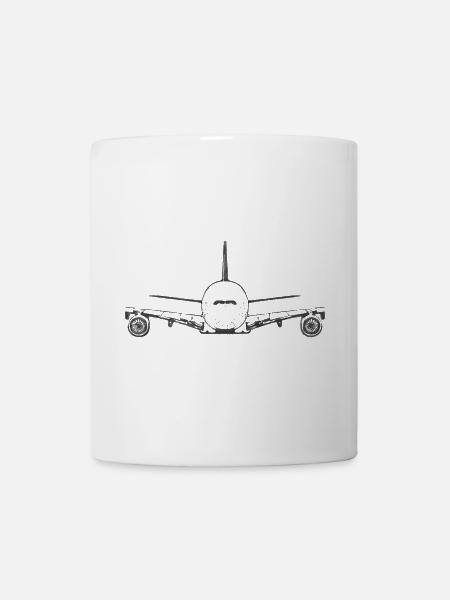 Aircraft Airbus A380 - Mug - white