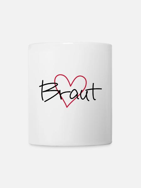 Braut Herz Junggesellinnenabschied - Tasse - Weiß