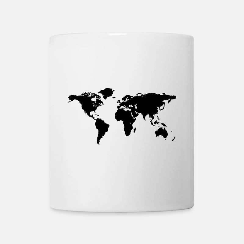 carte du monde - Mug blanc - blanc