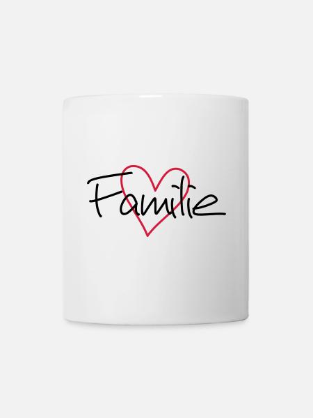 Famille coeur amour communauté cohésion - Mug blanc - blanc