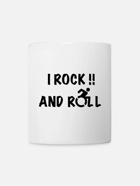 I rock and roll in my wheelchair # - Mug - white