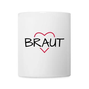 Braut Herz JunggesellinnenabschiedHochzeit - Tasse - Weiß - Vorne