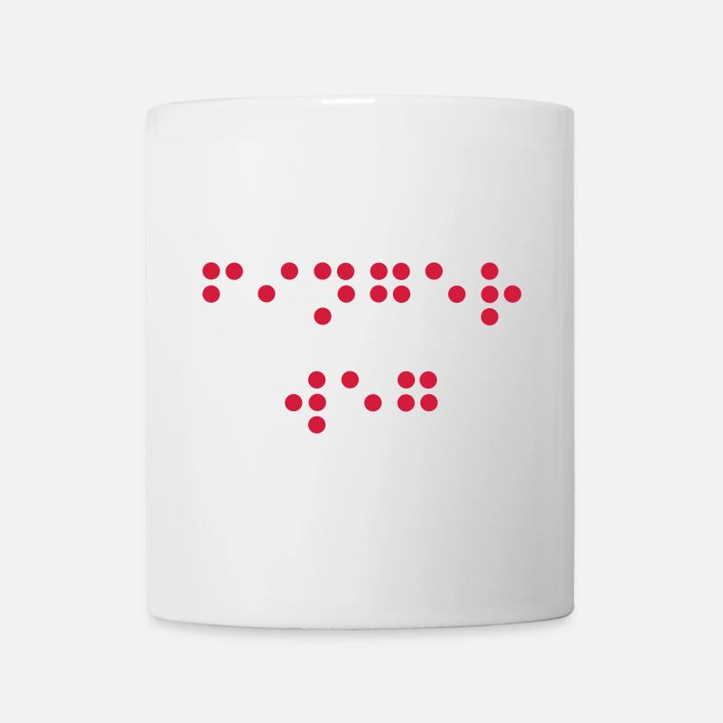 Stay away - in Braille - Mug - white