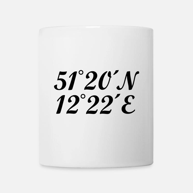 Leipzig Koordinaten - Tasse - Weiß