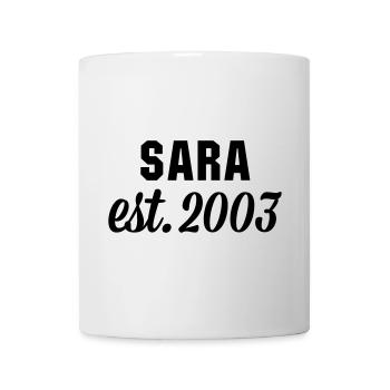 Sara est 2003 - Tasse - Weiß - Vorne