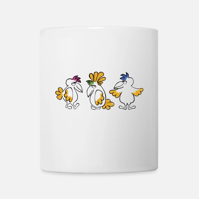Schräge Vögel - Tasse - Weiß