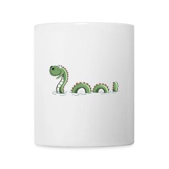 Lustiges Seeungeheuer - Monster - Nessie - Comic - Tasse - Weiß - Vorne