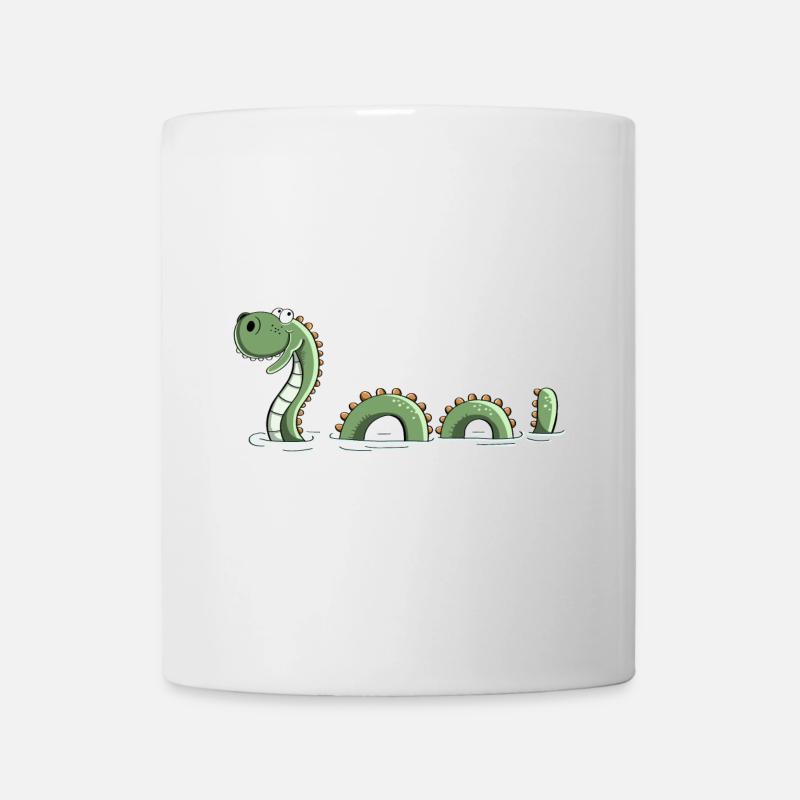 Funny Sea Monster - Monster - Nessie - Comic - Mug - white