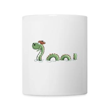 Nessie Seeungeheuer In Schottland - Comic - Fun - Tasse - Weiß - Vorne