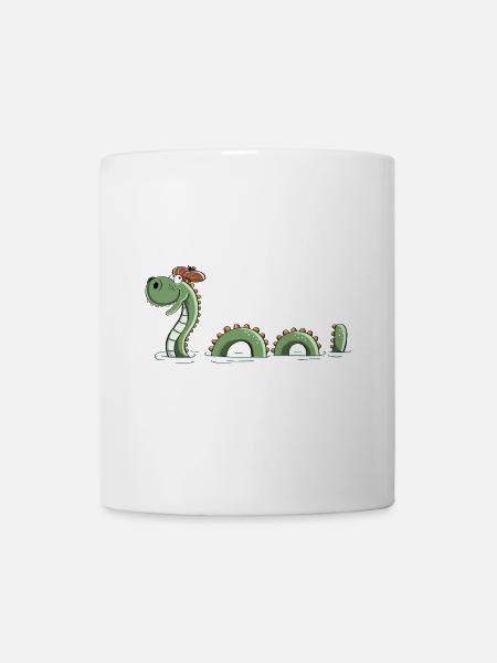 Nessie Sea Monster In Scotland - Comic - Fun - Mug - white