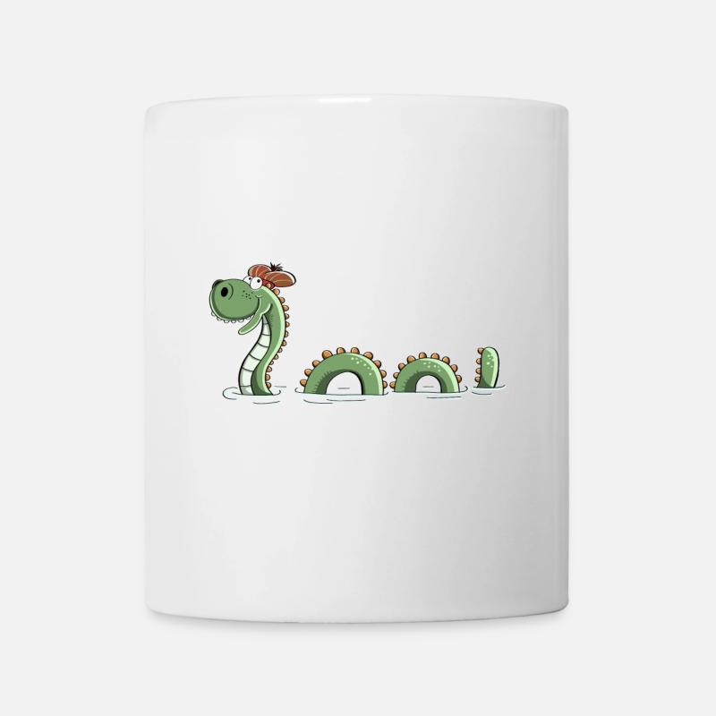 Nessie Seeungeheuer In Schottland - Comic - Fun - Tasse - Weiß