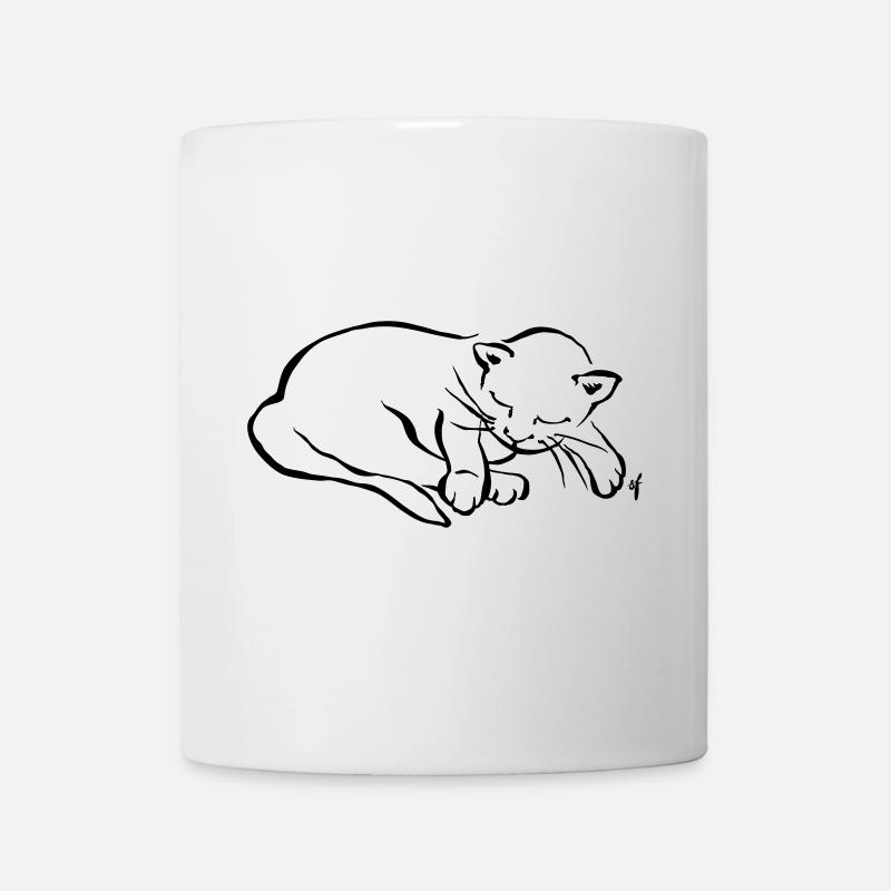 Mon petit chat dort - Mug blanc - blanc