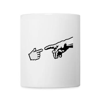 Hand of god (Michelangelo) The Creation of Adam - Mug - white - Front