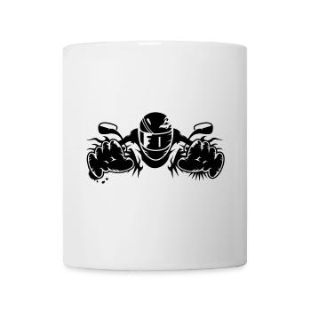 conduire une moto - Mug blanc - blanc - Devant