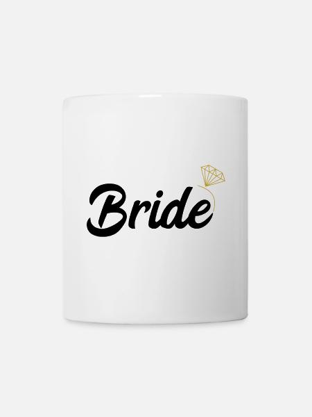 Bride Braut T-Shirt I Junggesellinnenabschied JGA - Tasse - Weiß